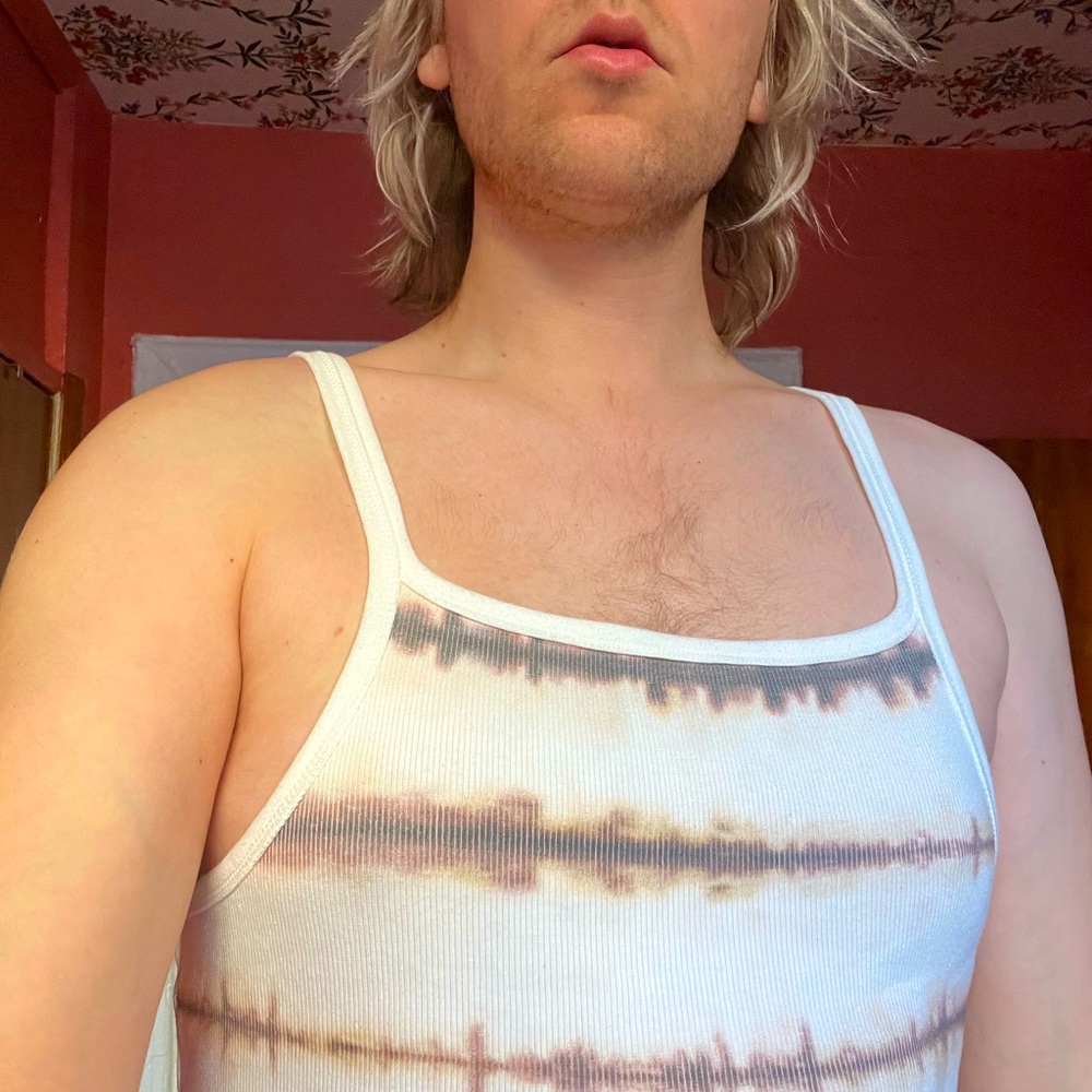 Salt Murphy Fitted Tie Dye Square Neck Tank Top SZ XL